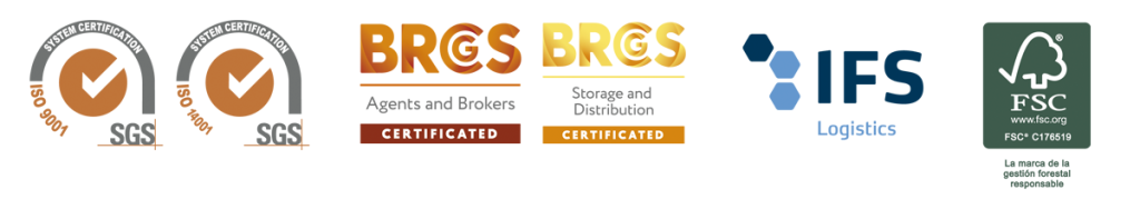 PAMPOLS Packaging cuenta con estos seis certificados. 