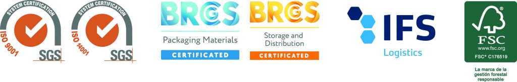 PAMPOLS Packaging Integral cuenta con 6 certificados. 